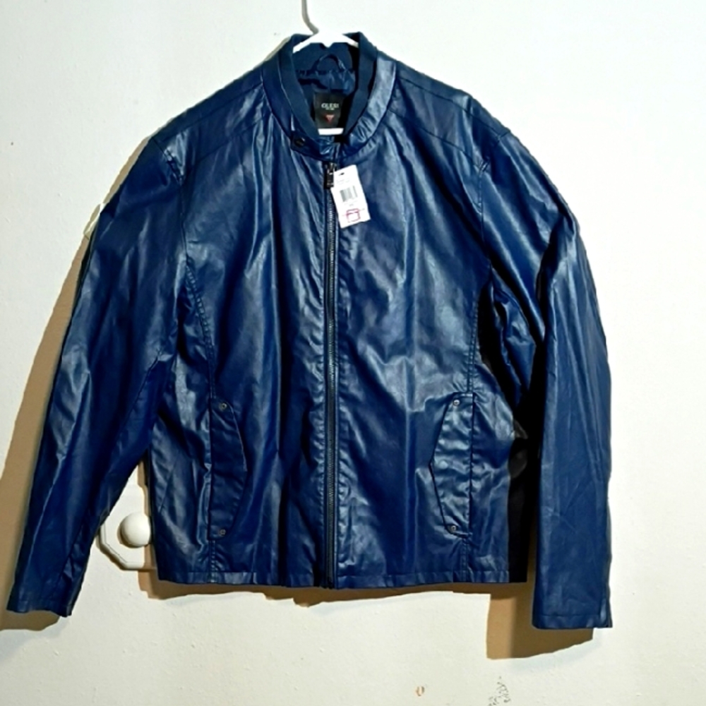 Guess Blue Lightweight Bomber Jacket